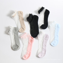 2020 Fabricante de renda por atacado Riba sexy Design moda meias transparentes para mulheres